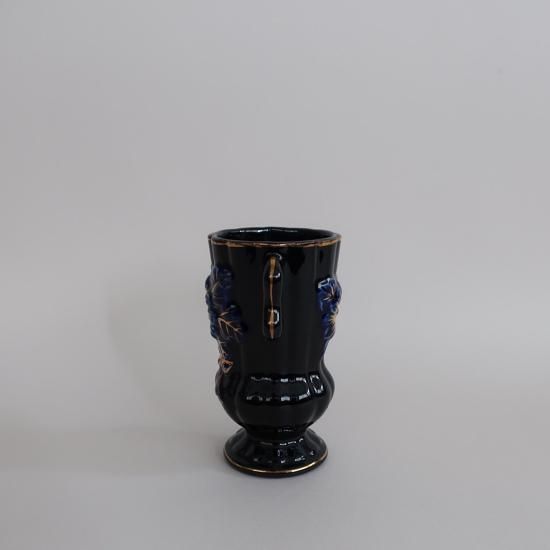 Vintage Occupied Japan blue mini flower vase/ビンテージ 陶器