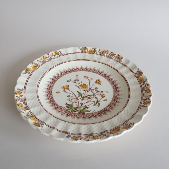 Vintage Spode Copeland Buttercup Copeland Plate(L)/ビンテージ イギリス スポード社製 陶器  プレート 皿 Lサイズ (A221)