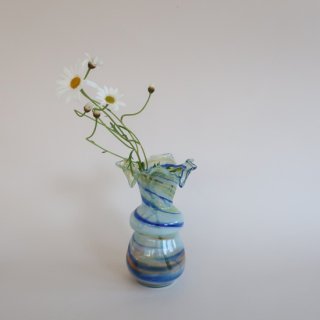 Vintage marble glass flower vase/ӥơ ޡ֥ 饹 ե١ /ִ/(A227)