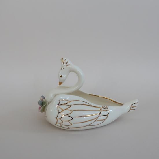 ビンテージ 陶器 壁掛け プレート レリーフ装飾 貴婦人と白鳥 ビンテージ 陶器 壁掛け プレート レリーフ装飾 貴婦人と白鳥