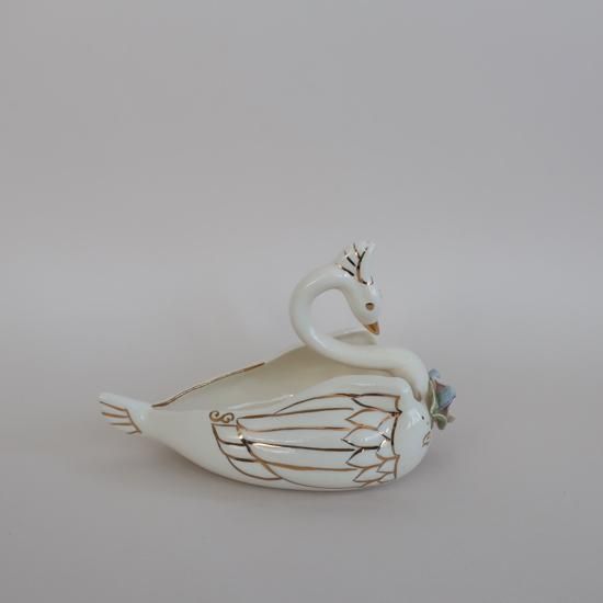 vintage ceramic swan tray /ビンテージ 陶器 白鳥モチーフ 小物