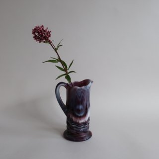 Vintage purple milk glass marble glass flower vase/ӥơ ѡץ ޡ֥ ߥ륯饹 ե١ /ִ/(A251)