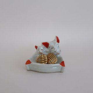Vintage Ceramic Dog Mini Accessory Tray /ビンテージ 陶器 犬モチーフ ミニ 小物入れ/トレー(A257)