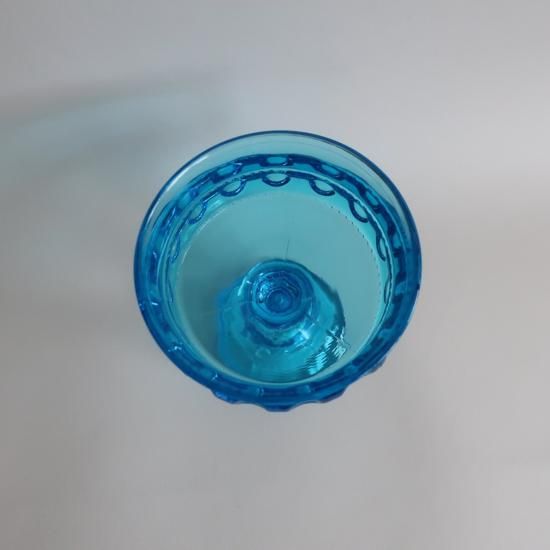 Vintage Indiana Glass blue Glass Candy Pot/ビンテージ ブルー