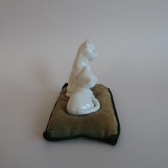 ◇英国製 ヴィンテージ 猫のオブジェ 陶器製 vintage ceramic cats object/ビンテージ 陶器製 ねこ オブジェ