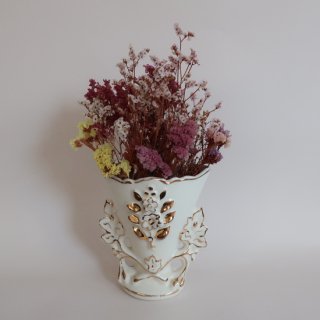 Vintage Ceramic flower vase/ビンテージ 陶器 フラワーベース/花器/花瓶(A306)