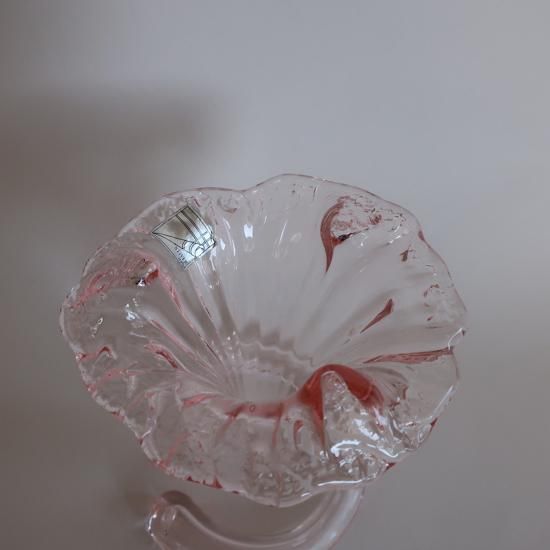 Vintage stiver Italy pink trumpet swirl lily Flower Vase Vintage stiver Italy pink trumpet swirl lily Flower Vase