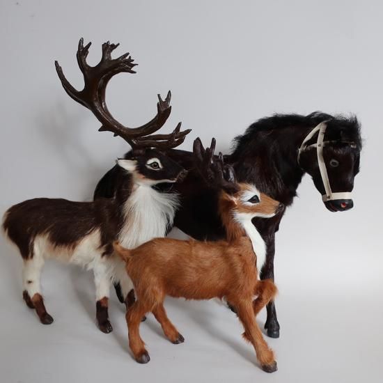 Vintage Real Fur Animal Figurines object/ビンテージ リアル Vintage Real Fur Animal Figurines object/ビンテージ リアル
