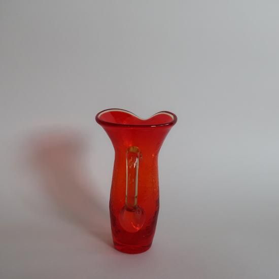 フラワーベース　ヴィンテージ Vintage red glass flower vase/ビンテージ レッド ガラス