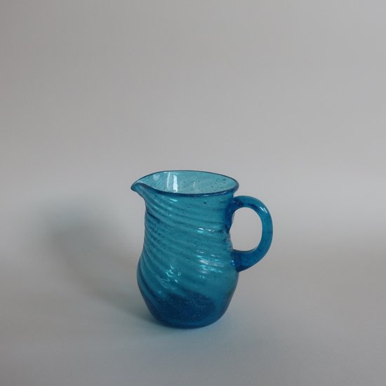 Vintage mini blue glass flower vase/ビンテージ ブルー ガラス ミニ ...