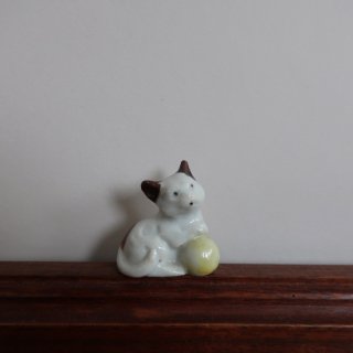 vintage ceramic cat mini object/ビンテージ 陶器製 ねこ ミニ オブジェ/置物(A351)