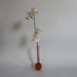 Vintage 1950s bubbles glass flower vase/ӥơ Х֥١ ե١ /ִ/ޤ(A354)