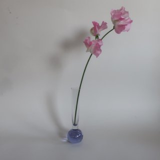Vintage 1950s bubbles glass flower vase/ビンテージ バブルベース フラワーベース /花器/一輪挿し(A358)