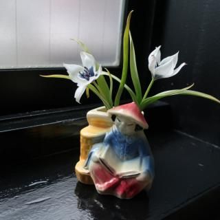 Vintage Ceramic Small Flower Vase Oriental Motif/ӥơ ƫ ꥨ󥿥  ե١/(A367)