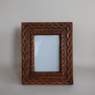 vintage wood frame/ビンテージ 木製 フレーム/ 額縁(A373)