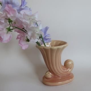 Vintage Cornucopia Ceramic Flower Vase/ӥơ ƫ ̥ԥ ե١ /ִ/(A382)