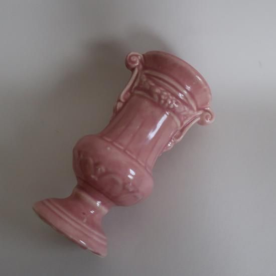 Vintage Pink Ceramic Flower Vase/ビンテージ 陶器 ピンク