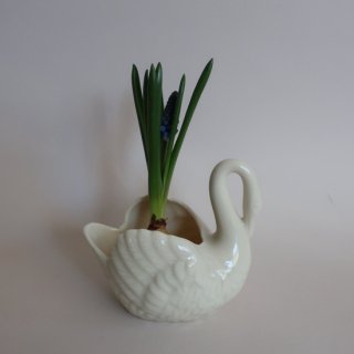 Vintage ceramic swan small flower vase/ӥơ ƫ  ⡼ ե١//֥(A389)