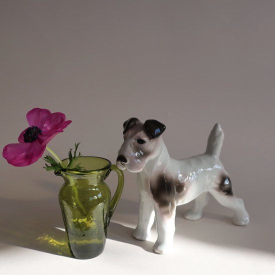 Vintage Germany Ceramic Dog Object/ビンテージ 陶器 ドイツ製 犬