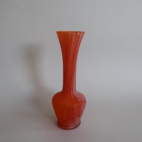 Vintage Orange Marble Glass Flower Vase/ビンテージ オレンジ Vintage Orange Marble Glass Flower Vase/ビンテージ オレンジ