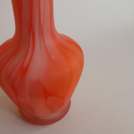 Vintage Orange Marble Glass Flower Vase/ビンテージ オレンジ Vintage Orange Marble Glass Flower Vase/ビンテージ オレンジ