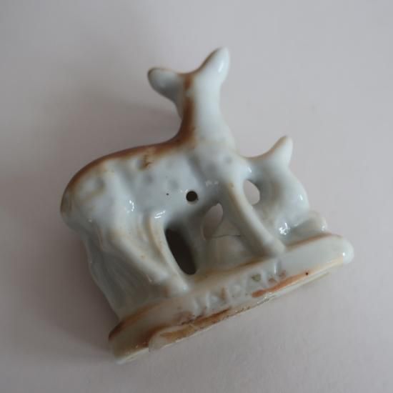 vintage ceramic deer small object/ビンテージ 陶器製 鹿 親子 vintage ceramic deer small object/ビンテージ 陶器製 鹿 親子