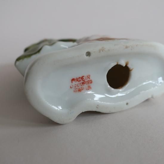 【A】ホワイトハンドモチーフ/Made in Japan /陶器製・小物入れ ポルトガル製 80s 白鳥 スワン 陶器 小物入れ 花瓶 ヴィンテージ