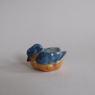 vintage mini mini water bird tray /ビンテージ 陶器 ミニミニ 水鳥モチーフ 小物入れ(A412)