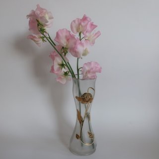 Vintage Gold Hand Paint Glass Flower Vase/ӥơ  ե ڥ 饹 ե١ /ִ/(A414)