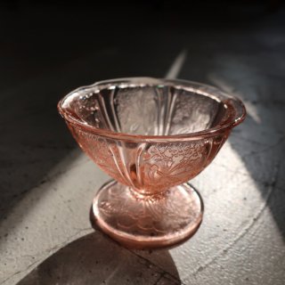 Vintage Pink Sherbert Glass/Ice cream cup/ӥơ 㡼٥å 饹 ꡼५å(A426)