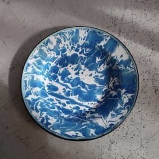 vintage marble enamel plate/ӥơ ֥롼 ޡ֥  ץ졼(A443)