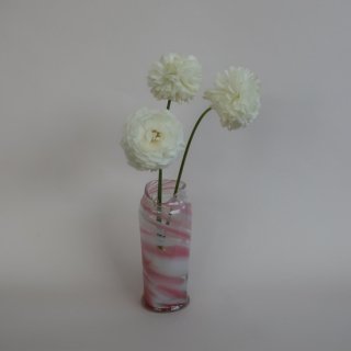 Vintage Pink Marble Glass Flower Vase/ӥơ ޡ֥ 饹 ե١ /ִ/(A451)