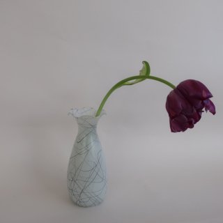 Vintage 50's Glass Flower Vase/ビンテージ 1950年代 ガラス フラワーベース/花瓶(A460)