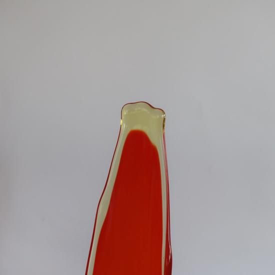 Vintage Swung Art Glass Orange Vase L size/ミッド Vintage Swung Art Glass Orange Vase L size/ミッド
