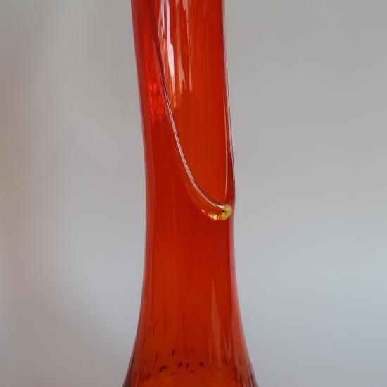 Vintage Swung Art Glass Orange Vase L size/ミッド Vintage Swung Art Glass Orange Vase L size/ミッド