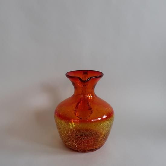 Vintage Orange Glass Jug Flower Vase/ビンテージ オレンジ Vintage Orange Glass Jug Flower Vase/ビンテージ オレンジ