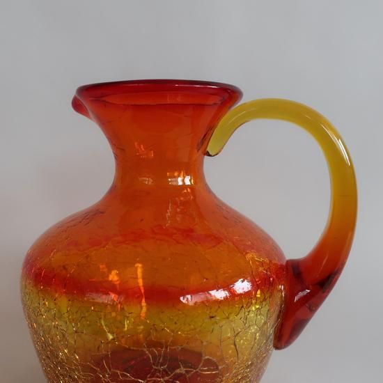 Vintage Orange Glass Jug Flower Vase/ビンテージ オレンジ Vintage Orange Glass Jug Flower Vase/ビンテージ オレンジ