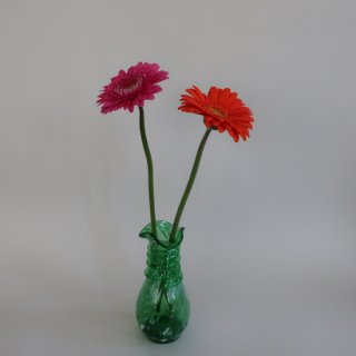 Vintage Green Marble Glass Flower Vase/ӥơ ꡼ ޡ֥ 饹 ե١ /ִ//ޤ(A534)