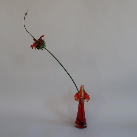 Vintage Art Glass Jack in the Pulpit Flower Vase/ビンテージ