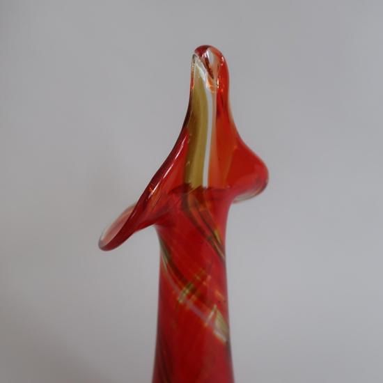 Vintage Art Glass Jack in the Pulpit Flower Vase/ビンテージ