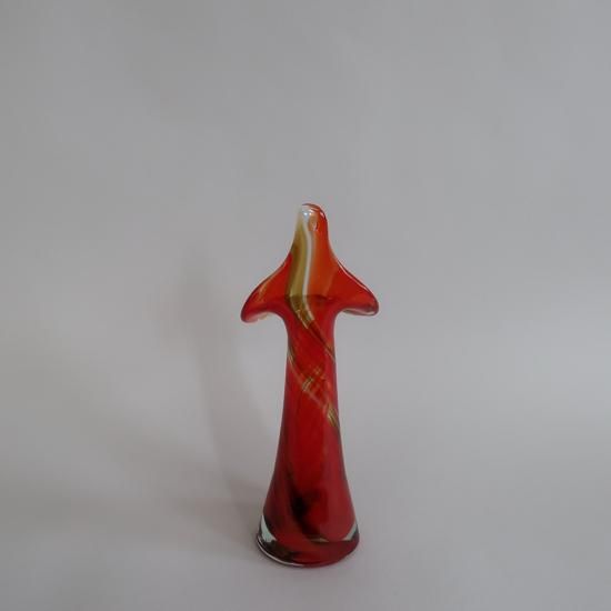 ガラス　ビンテージベース　花瓶 Vintage Art Glass Jack in the Pulpit Flower Vase/ビンテージ