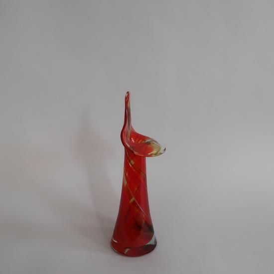 Vintage Art Glass Jack in the Pulpit Flower Vase/ビンテージ