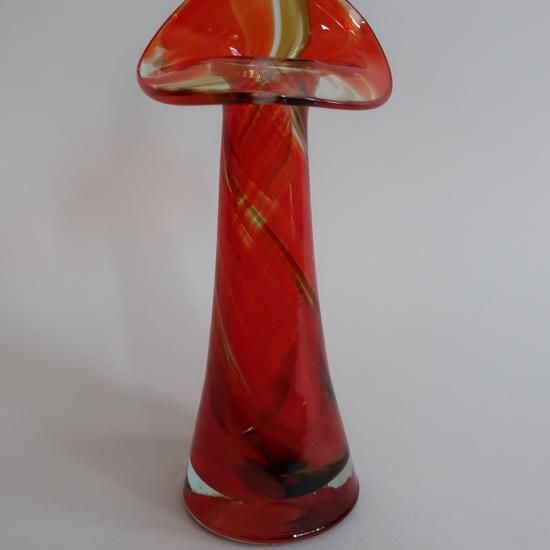 Vintage Art Glass Jack in the Pulpit Flower Vase/ビンテージ