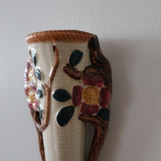 Vintage ceramic wall deco flower vase/ビンテージ 陶器 壁掛け Vintage ceramic wall deco flower vase/ビンテージ 陶器 壁掛け