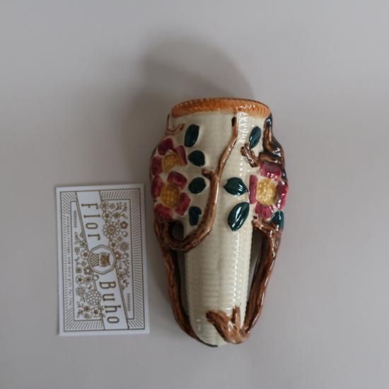 Vintage ceramic wall deco flower vase/ビンテージ 陶器 壁掛け Vintage ceramic wall deco flower vase/ビンテージ 陶器 壁掛け