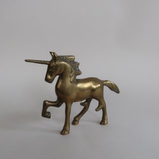 Vintage unicorn motif brass object/ビンテージ 真鍮 ユニコーン モチーフ オブジェ(A558)