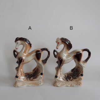 Vintage Horse Ceramic object/ビンテージ 陶器製 馬  オブジェ/置物(A559)