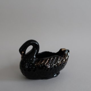 Vintage 1950's Ceramic Black Swan Ash Tray /ӥơ ƫ Ļ åȥ졼/ʪ/֥(A563)