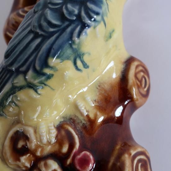 ヴィンテージ陶器壁掛け Vintage ceramic wall deco flower vase/ビンテージ 陶器 壁掛け