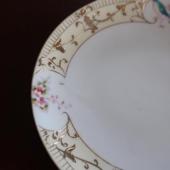 Antique Gold Flower × Bird Small Plate/アンティーク オールド Antique Gold Flower × Bird Small Plate/アンティーク オールド